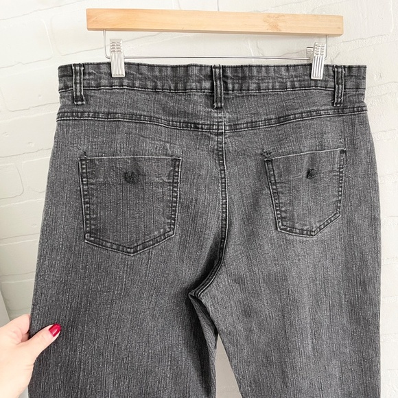 Vintage Y2K COS Jeans Black Embroidered Sparkly Fairy Whimsigoth Denim Cotton 34 - Picture 10 of 15